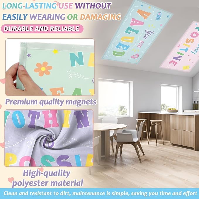 Wiooffen 6 Pcs Fluorescent Light Covers - Image 3