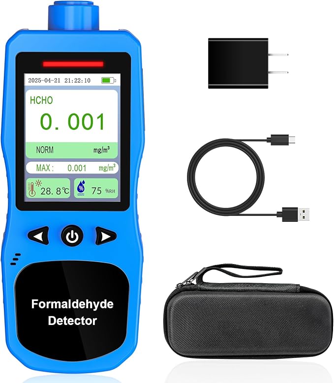 Formaldehyde Detector, Rechargeable HCHO Monitor by ZYKYCX