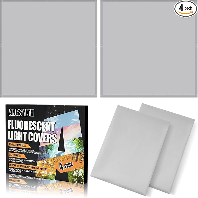 ANGSYLTH 2 x 2 Feet Fluorescent Light Covers by ANGSYLTH