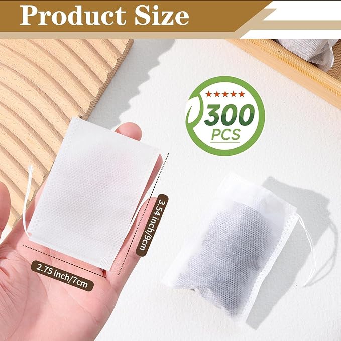 300Pcs Tea Filter Bags, Disposable Tea Filter Bags - Image 2