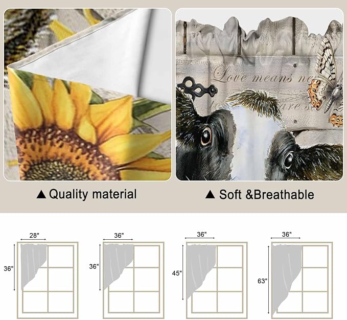 Yellow Sunflowers Swag Valances - Image 5