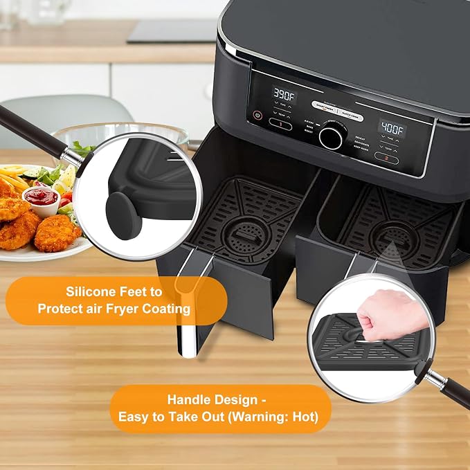 GWYXC Air Fryer Grill Pan for Ninja Foodi DZ401 DZ550 DualZone Air Fryers - Image 4