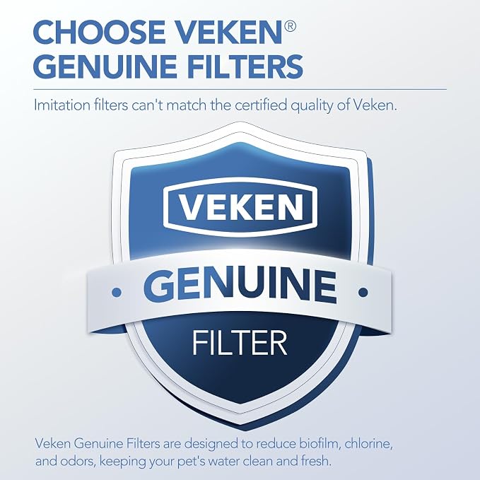 Veken Cat Water Fountain Filters, 12 Pack Replacement Filters & 12 Pack - Image 2
