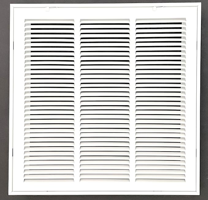18" W x18 H Stamped face Steel Filter Return Grille White Powder Coating by KumpelAire