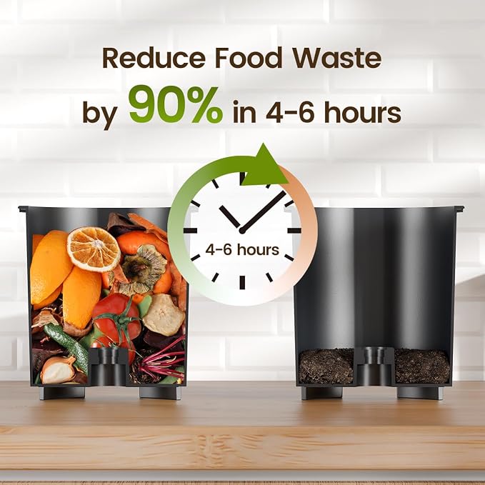 TOPZEE Electric Composter:3L Kitchen Compost Bin Countertop Indoor Odorless - Image 3