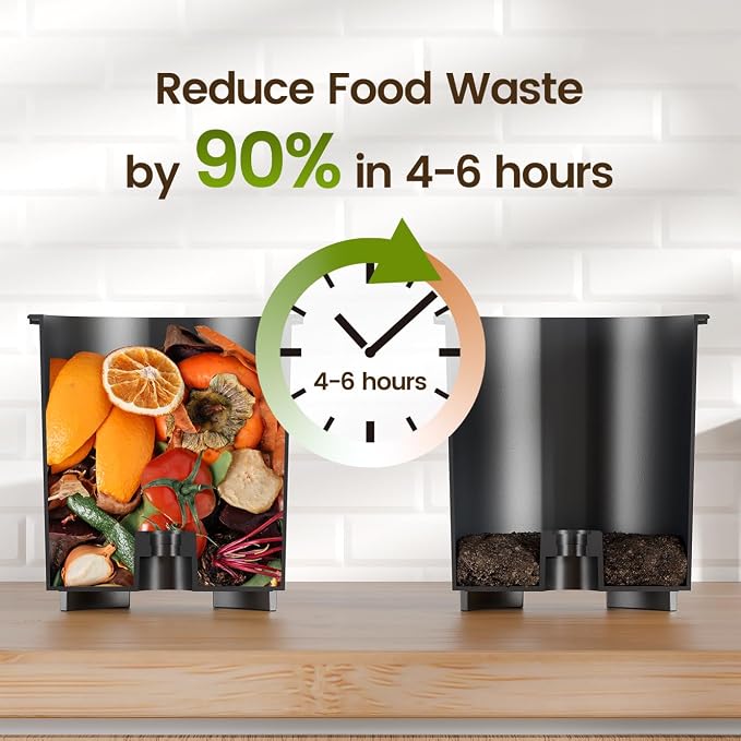 TOPZEE Electric Compost Bin for Kitchen - 3L Countertop Composter - Image 3