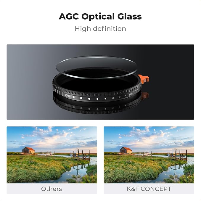K&F CONCEPT 72mm Ultra-Low Reflectivity Putter Variable ND Filter ND2-ND400 28 - Image 4
