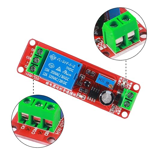 10PCS NE555 DC 5V Delay Timer Relay Switch Module Adjustable 0-10 Seconds - Image 3