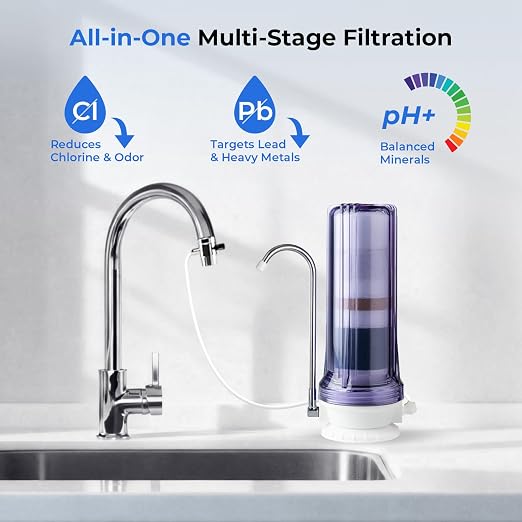 iSpring CT10-CL 7-Stage Countertop Water Filter System, pH-Balanced, Chloramines - Image 3