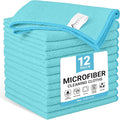SIFANGKE Microfiber Cleaning Cloth, 12 Pack SkyBlue Cleaning Rags by Unknown