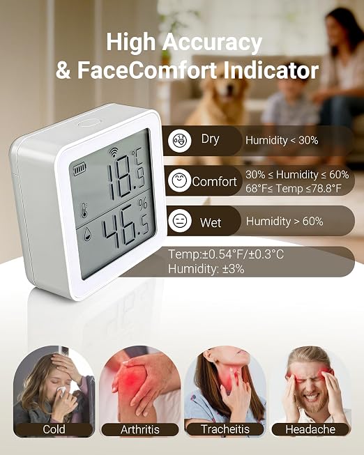 Smart WiFi Thermometer Hygrometer, Indoor Temp Humidity Monitor - Image 4