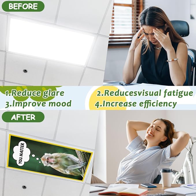 Wiooffen 6 Pcs Fluorescent Light Covers - Image 3