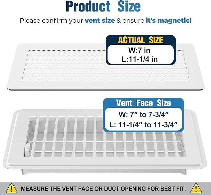 Magnetic Vent Covers with Vent Screen 7x11.3 Inch, Ceiling Air Vents, Ventilate - Image 2