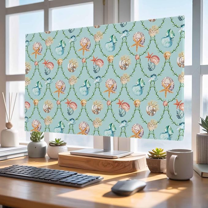 Oceans Sea Nuts Sea Stars Indoor TV Cover, Elastic TV Screen Protector Abstract - Image 4