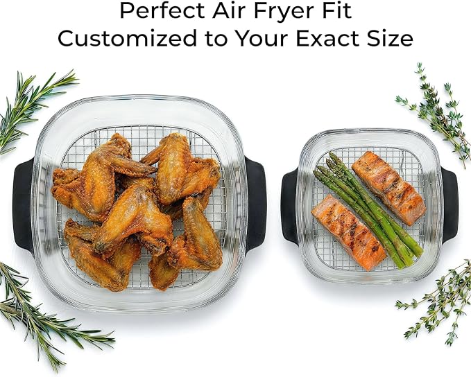 2PCS Crisper Rack for Ninja Crispi Air Fryer FN101, 304 Stainless Steel - Image 2