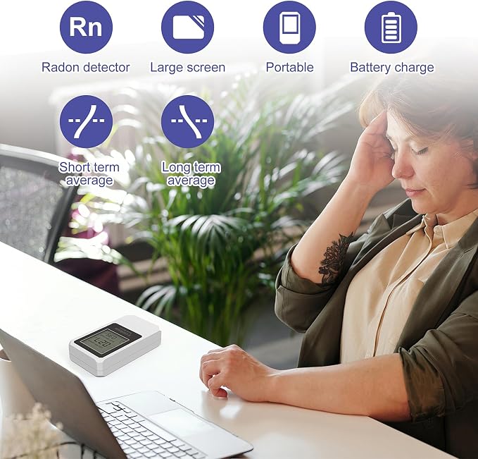 LifeBasis Radon Detector, Portable Radon Tester - Image 2