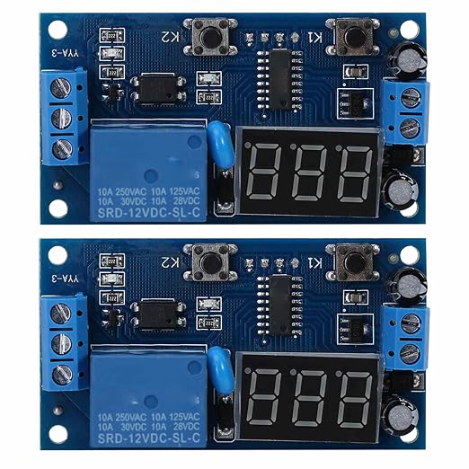 Pomya Adjustable Cycle Timer Switch 2 Pack | Intermittent Infinite Relay Module - Image 6