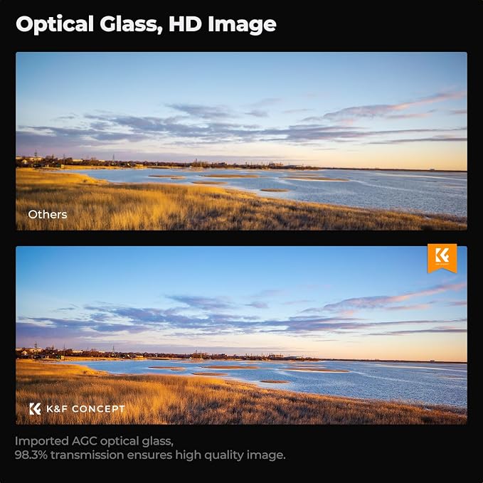 K&F CONCEPT 62mm MCUV Lens Protection Filter Ultra Slim 18 Multi-Coating | - Image 3