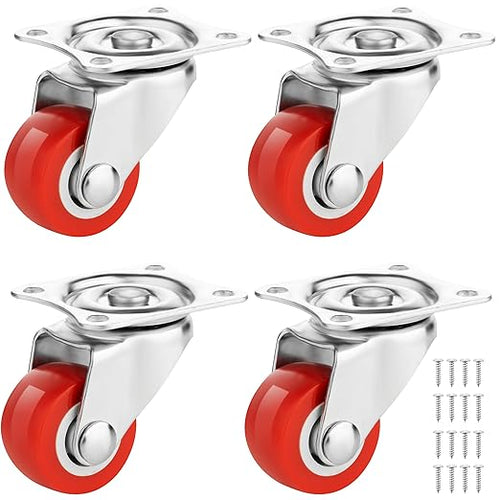 1 Inch Heavy Duty Casters Set of 4, Scratch Resistant & 360 Degree Rotatable by Castrek