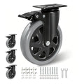 6 Inch Caster Wheels Set of 4 Heavy Duty Swivel Caster by BZOLIHEU