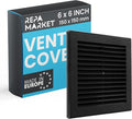 Repa Market 6 x 6 Inch Black Square Air Vent Cover by RepaMarket