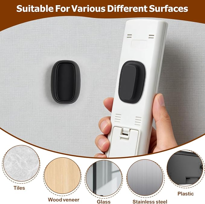 Ninsula 4 Pack Magnetic Remote Control Holder Wall Mount, No Drill - Image 5
