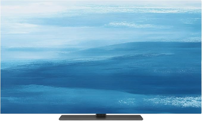 Abstract Blue Gradient Style Indoor TV Cover, Elastic TV Screen Protector - Image 2