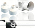 3/4'' 20 mm Inline Duct Fan, 6W 22 CFM Ventilation System High Efficiency by ACEDUROBLA