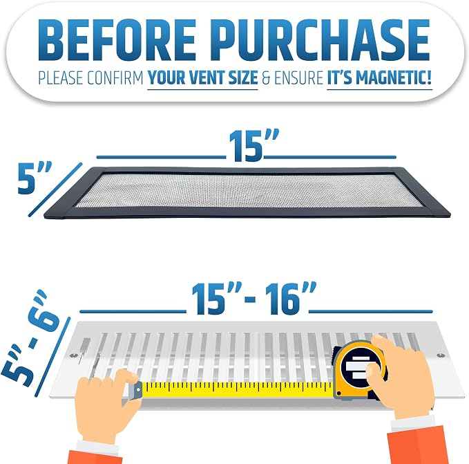 Powerful Magnetic Vent Screen Mesh Covers that Will Never Move or Fall - Image 2