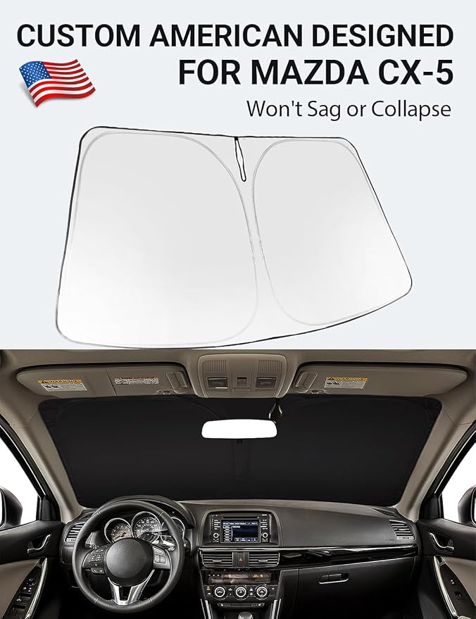 Proadsy 2026 Upgrade Windshield Sun Shade Custom Fit CX-5 2013 2014 2015 2016 - Image 2
