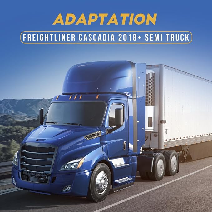 Pair Black Cascadia Hood Side Grille Air Intake Vent Replacement - Image 2