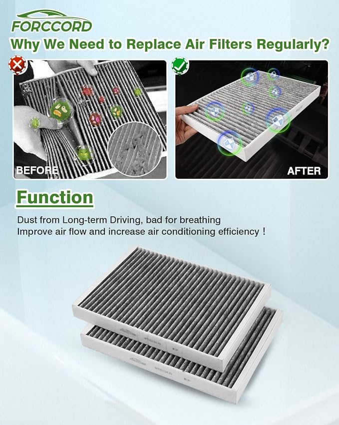 2-Pack Cabin Air Filter Fits for BMW X5 X6 X7; 530I 540I 530E, 740I 750I 750Li - Image 5
