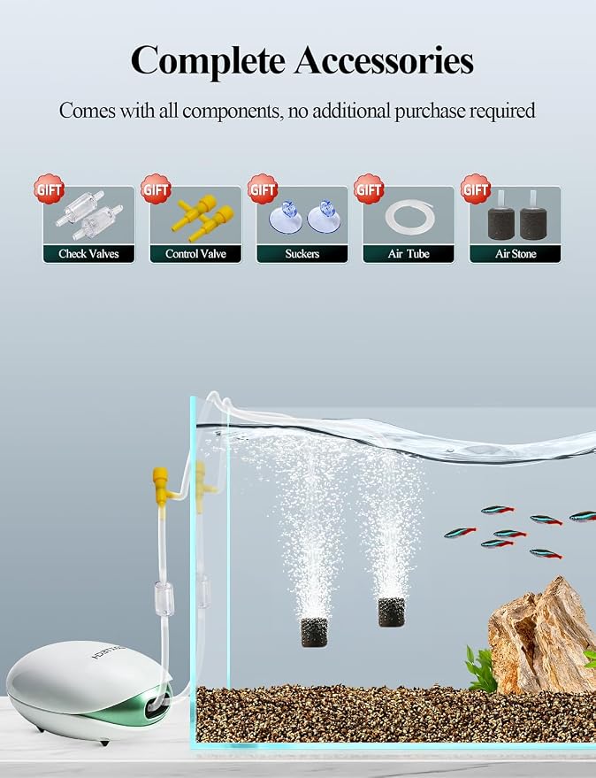 boxtech Aquarium Air Pump, Oxygen Fish Air Pump - Image 2