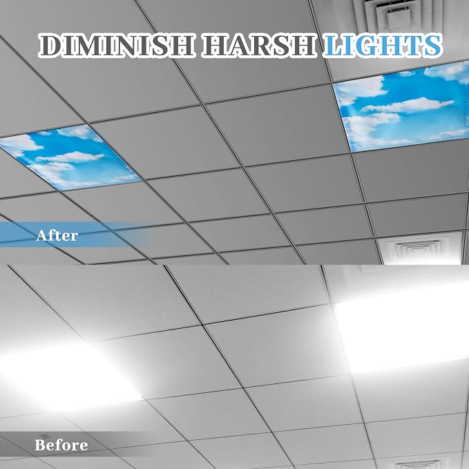 VIHOSE 4 Pcs 2 x 2 Feet Fluorescent Light Covers - Image 3
