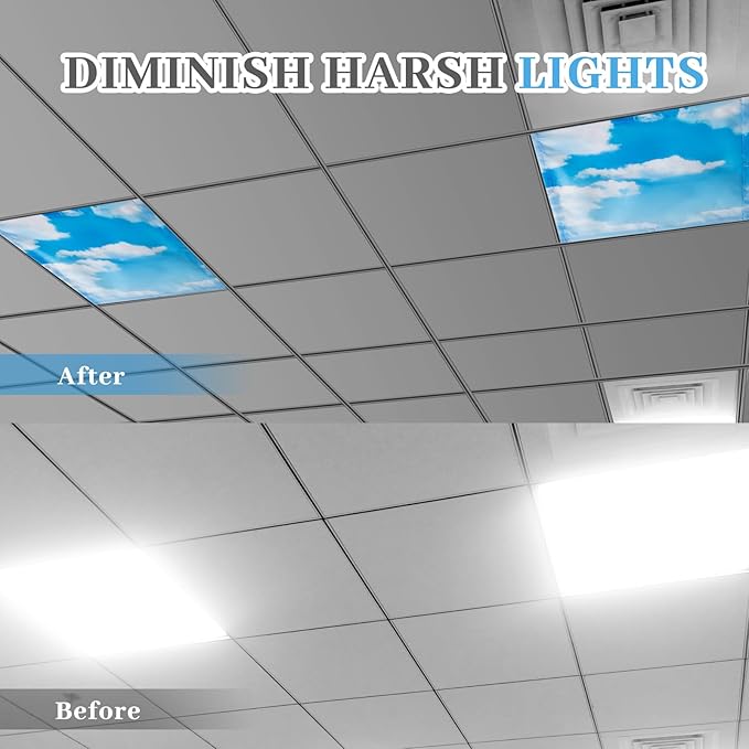 VIHOSE 4 Pcs 2 x 2 Feet Fluorescent Light Covers - Image 3
