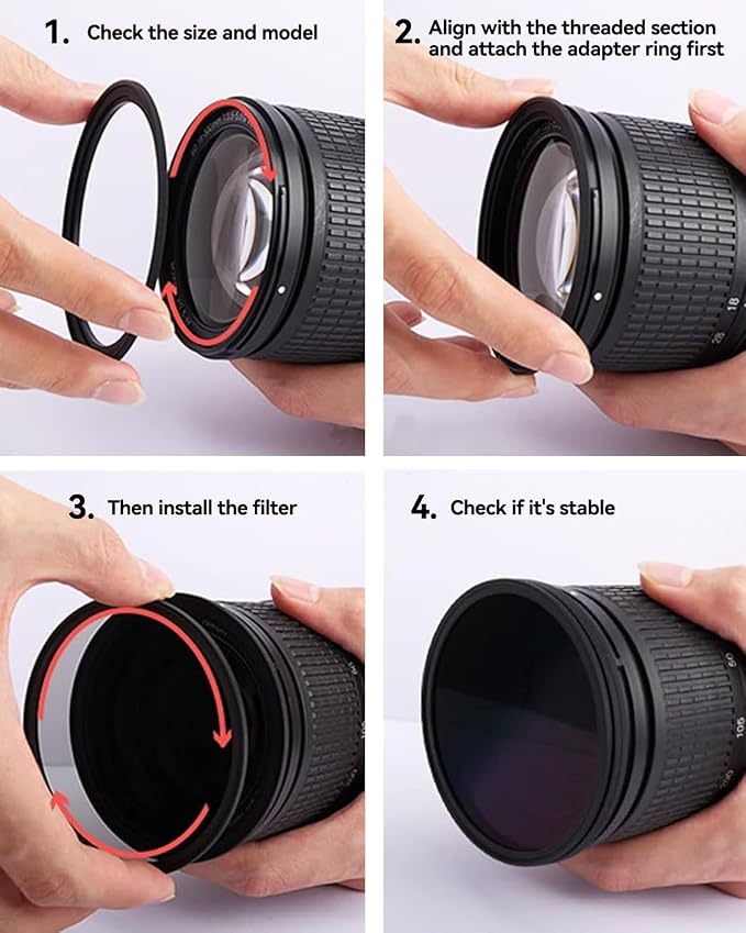 43-37mm Metal Step-Down Ring Adapter Compatible - Image 7