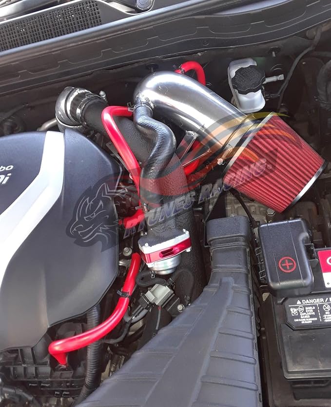 Cold Air Intake System with Heat Shield Kit + Filter Combo BLACK Compatible - Image 8