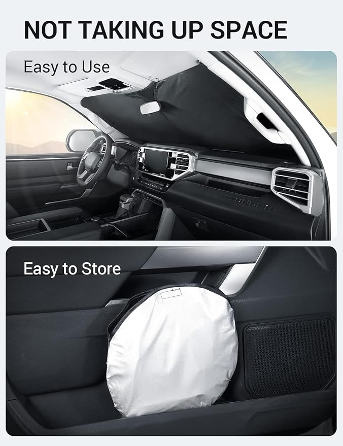 Proadsy Windshield Sun Shade for Toyota Sequoia 2023-2025 2026/ Toyota Tundra - Image 8