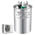 40+7.5 uF±6% 370/440V CBB65 Dual Run Round Capacitor by Fiada