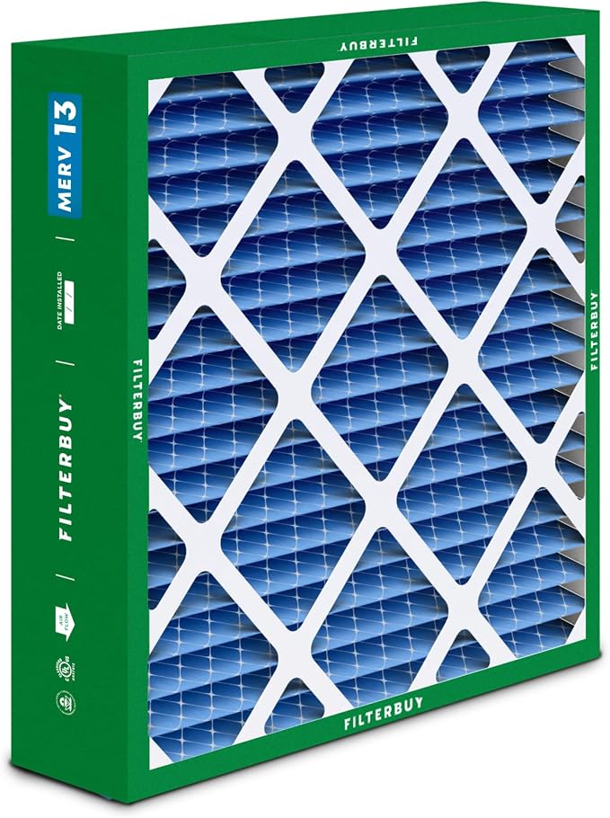 Filterbuy 21x21x5 Air Filter MERV 13 Optimal Smoke & Allergy Defense, - Image 9