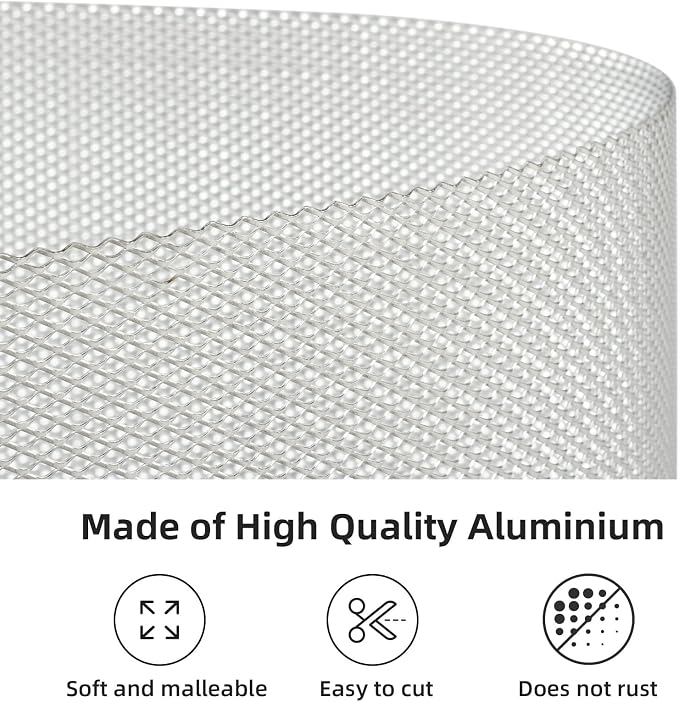 AggAuto 47x16 inches Car Pickup Truck Grill Mesh Spoiler Bumper Vent Aluminum - Image 4