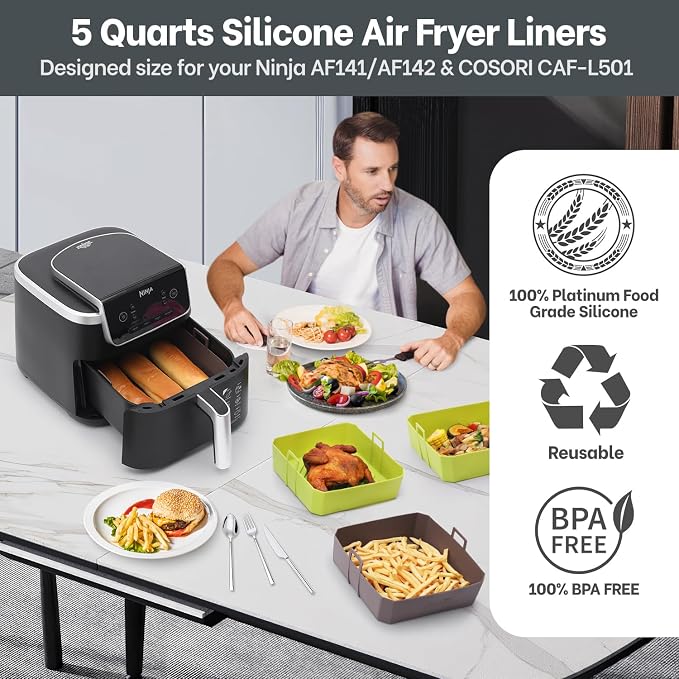 NEWITEE Silicone Air Fryer Liners - Image 2