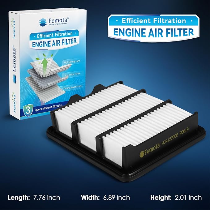 CA12290 Engine Air Filter, Longer Lifespan, Replace - Image 2