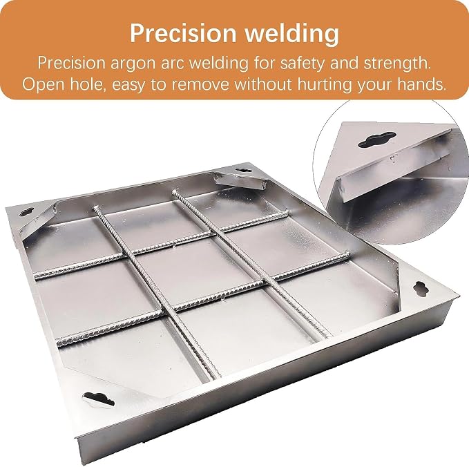 20x20 in Invisible Stainless Steel Manhole Cover and Frame - Image 5