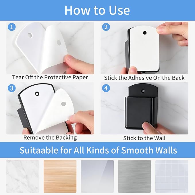 2 Pcs Remote Control Holder Wall Mount, TV Remote Holder - Image 3