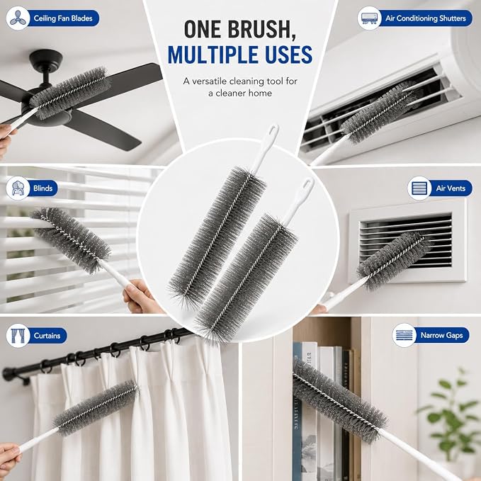 Fan Cleaning Brush, Bendable Microfiber Head, Reusable Dust Remover, Fan - Image 7