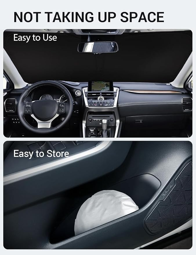 Proadsy 2026 Upgrade Windshield Sun Shade Custom Fit 2015-2021 NX Foldable - Image 9