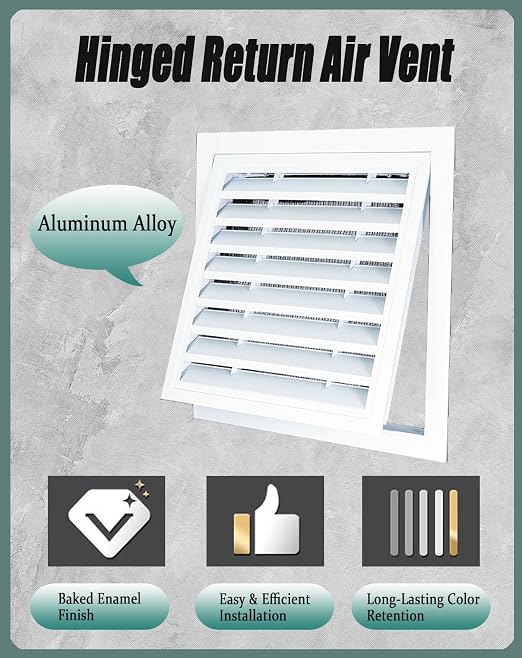 Louvered Air Circulation Vent Cover，Aluminum Vent Access Panel - Image 4