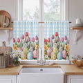 Easter Kitchen Tier Curtains 45 Inch Long 2 Panel Set, Rod Pocket Short Window by Unknown