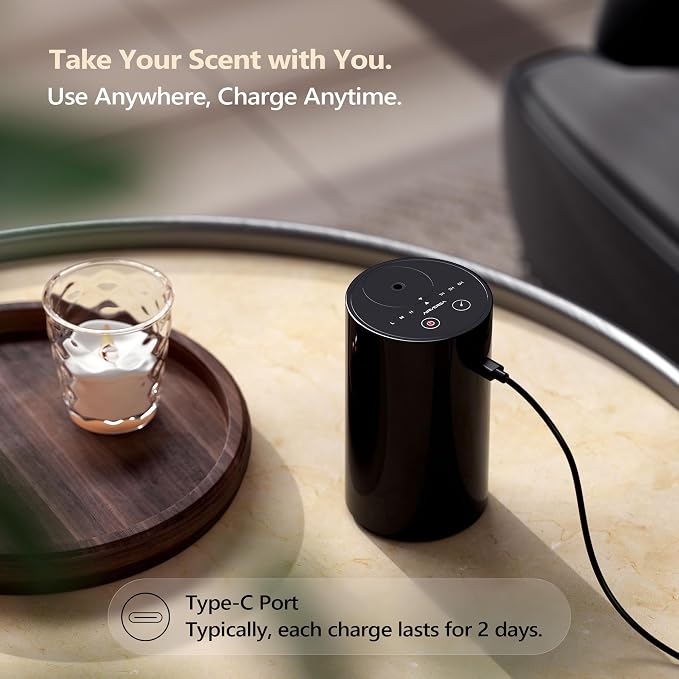 Waterless Diffuser for Essential Oil, Battery Operated Nebulizer, 0.7 Fl.Oz./ - Image 4